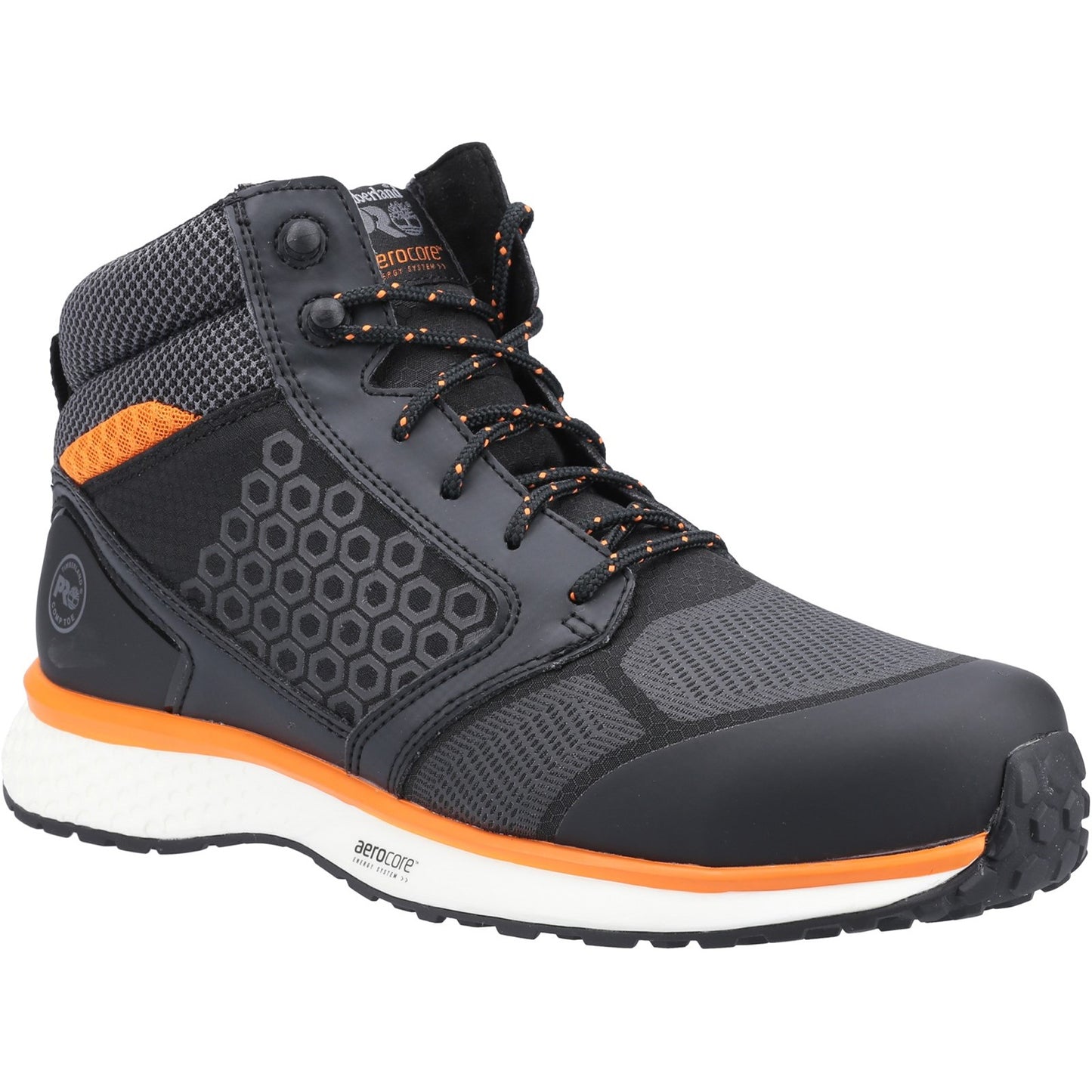 Reaxion Mid Composite Safety Boot | Black/Orange