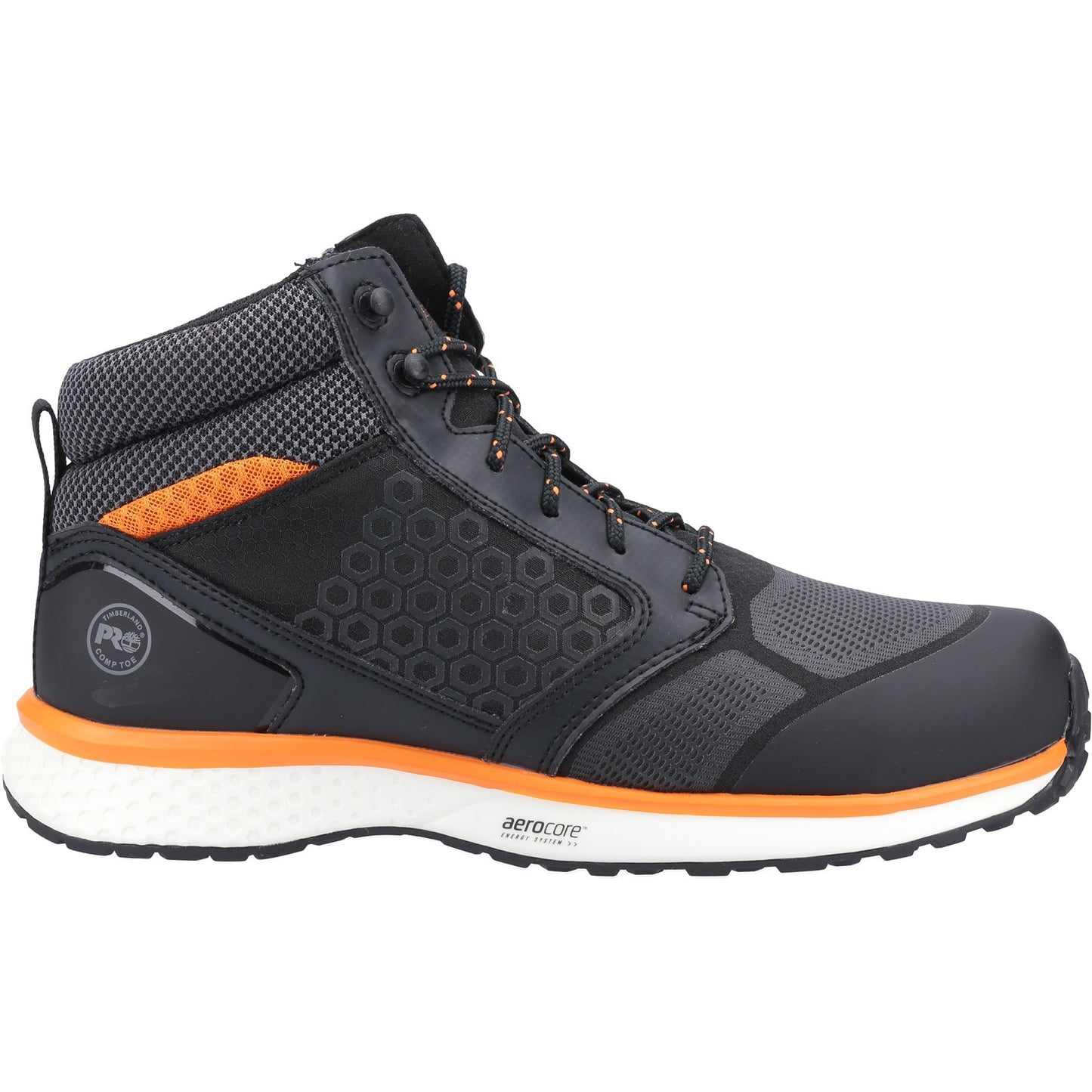 Reaxion Mid Composite Safety Boot | Black/Orange